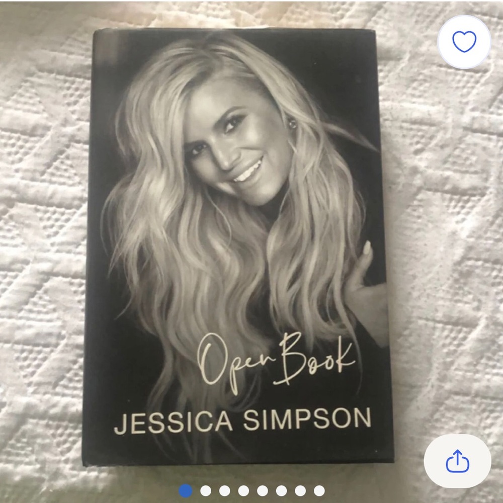 Open Book Jessica Simpson Biography Memoir Hardcover Book Y2K